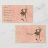 ガゼル及びフクロウの赤面の名刺 名刺 (正面/裏面)