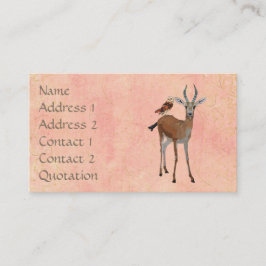 ガゼル及びフクロウの赤面の名刺 名刺