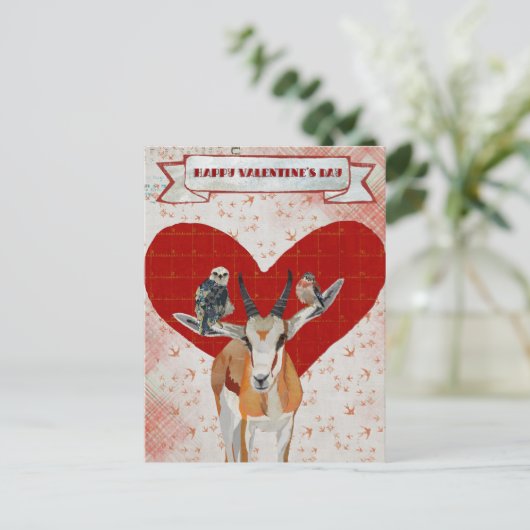 ガゼル&フェザーバレンタインのはがき シーズンポストカード (スタンド正面)