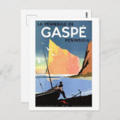 ガゼ半島、沿岸の漁師、ヴィンテージ ポストカード (正面/裏面)