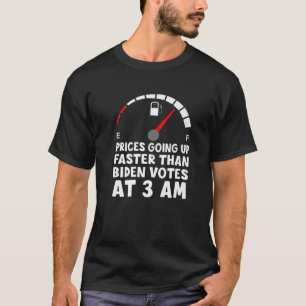 ガソリンおもしろい燃料のバイデン氏ガス価格が上昇している Tシャツ
