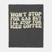 ガソリンは入れずに、アイスコーヒーだけは入れる フリースブランケット (正面)