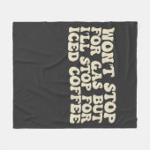 ガソリンは入れずに、アイスコーヒーだけは入れる フリースブランケット (正面(横))