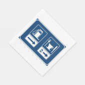 ガソリンスタンドとダイナー道路標識 スタンダードランチョンナプキン (角)