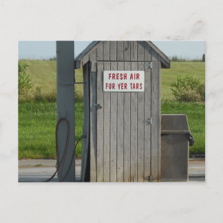 ガソリンスタンドのユーモア ポストカード