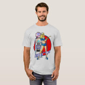 ガソリンスタンドの付き添い人の上のPin Tシャツ (正面フル)