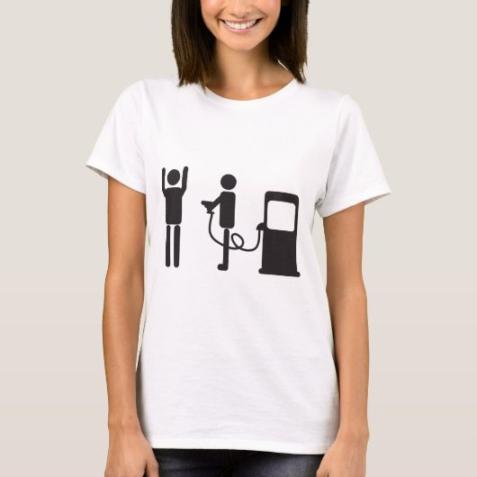 ガソリンスタンドの強盗 Tシャツ (正面)