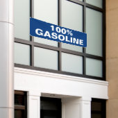 ガソリンスタンド屋外 横断幕 (ビルの外側)