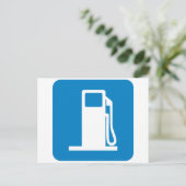 ガソリンスタンド高速道路標識 ポストカード (スタンド正面)