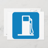 ガソリンスタンド高速道路標識 ポストカード (正面/裏面)