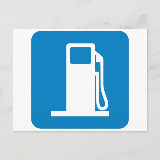 ガソリンスタンド高速道路標識 ポストカード (正面)