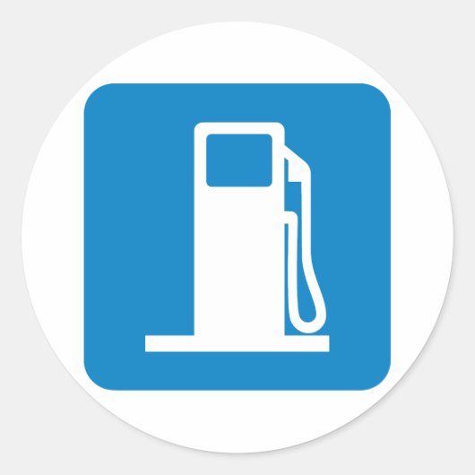 ガソリンスタンド高速道路標識 ラウンドシール (正面)