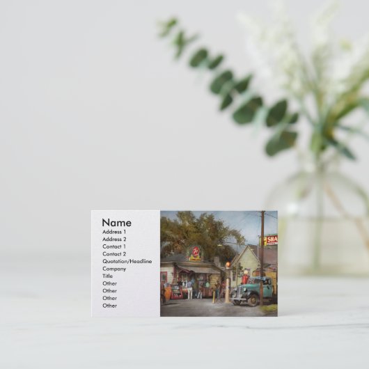 ガソリンスタンド – シャノンのガすごいソリン1939 名刺 (スタンド正面)