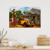 ガソリンスタンド – ピータウン1940への新鮮な配達 ポスター (キッチン)