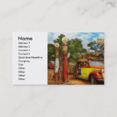 ガソリンスタンド – ピータウン1940への新鮮な配達 名刺 (正面)