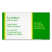 ガソリンスタンド マグネット名刺 (正面)