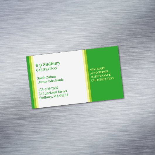 ガソリンスタンド マグネット名刺 (インサイチュ)