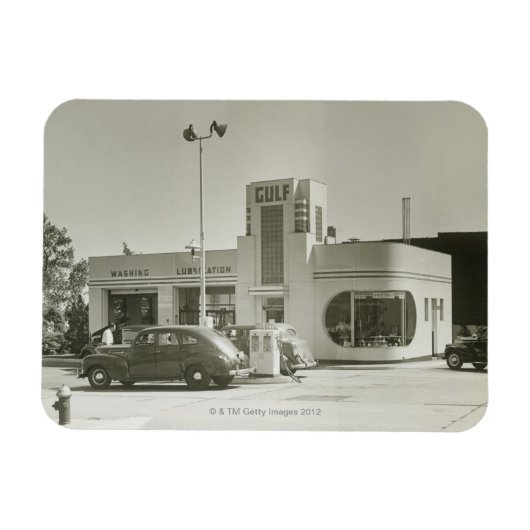 ガソリンスタンド マグネット (横)