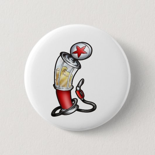 ガソリンスタンド 缶バッジ (正面)