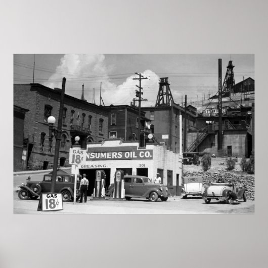 ガソリンスタンド、1939年 ポスター (正面)