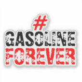 ガソリンフォーエバーハッシュタグカーマグネット シール (正面)