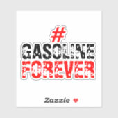 ガソリンフォーエバーハッシュタグカーマグネット シール (シート)