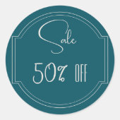 ガソリンブルー店プロモーション販売ステッカー ラウンドシール (正面)