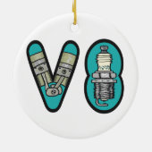 ガソリンヘッドV8車愛好家 セラミックオーナメント (裏面)