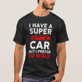 ガソリンポンプのガス価格車 Tシャツ (正面)
