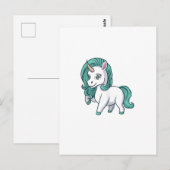 ガソリンマンのユニコーン かわいい面白いユニコーンデザイン ポストカード (正面/裏面)