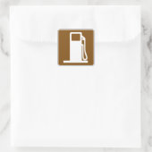 ガソリン交通標識のステッカー スクエアシール (バッグ)