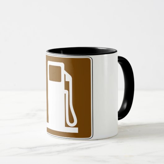 ガソリン交通標識のマグ マグカップ (正面右)