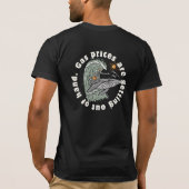 ガソリン価格が高騰してきている Tシャツ (裏面)
