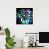 ガソリン用自動二輪車エンジン ポスター (ホームオフィス)