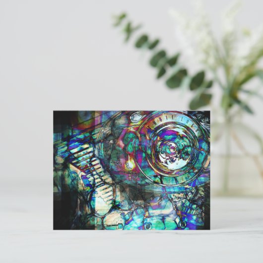 ガソリン用自動二輪車エンジン ポストカード (スタンド正面)