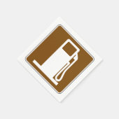 ガソリン道路標識ペーパーナプキン スタンダードカクテルナプキン (角)
