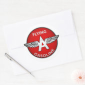 ガソ飛んでいるリンの水晶 ラウンドシール (封筒)