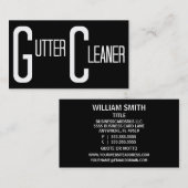 ガタークリーナブラックシンプル名刺 名刺 (正面/裏面)