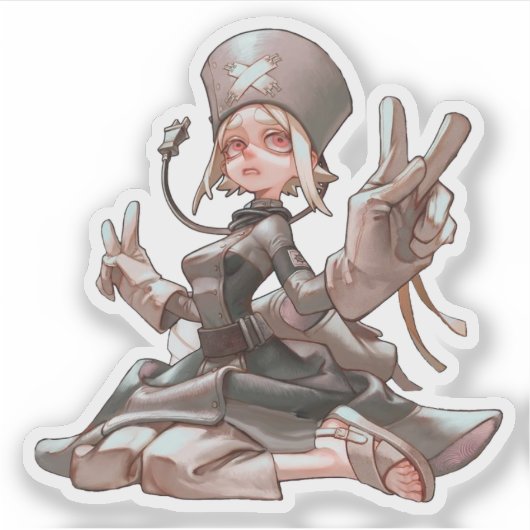 ガチアクタ エイシャ ステッカー シール (正面)