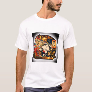 ガチャポン猫Tシャツ|日本のカプセルトイ アート Tシャツ