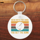 ガチョウおもしろいの鳴き声が鳴る キーホルダー (正面)