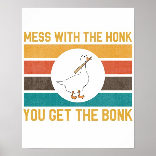 ガチョウおもしろいの鳴き声が鳴る ポスター (正面)