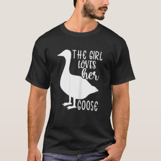 ガチョウこの娘はガチョウが大好き Tシャツ