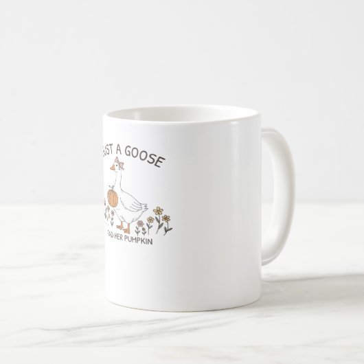 ガチョウとカボチャクラシックのTシャツ コーヒーマグカップ (正面右)