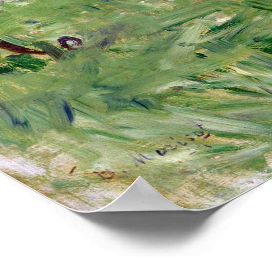 ガチョウと一緒にボートに乗ったベリス・モリソト・ガール ポスター (角)