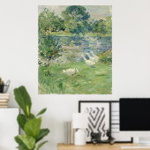 ガチョウと一緒に舟に乗ったモリソトの娘 ポスター (ホームオフィス)