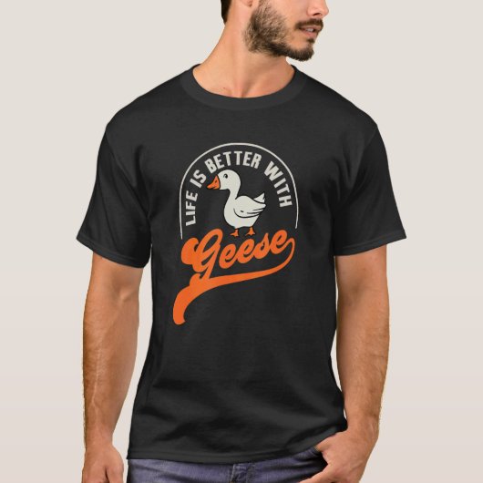 ガチョウと自然 Tシャツ (正面)