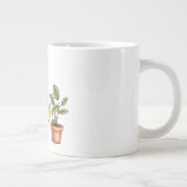 ガチョウのガーデニングマグ - 植物とコーヒーに支えられて  ジャンボコーヒーマグカップ (右)
