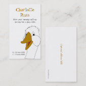 ガチョウのテレホンカード コーリングカード (正面/裏面)