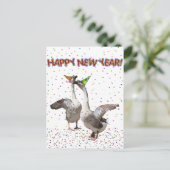 ガチョウのパーティーから新年を迎える シーズンポストカード (スタンド正面)